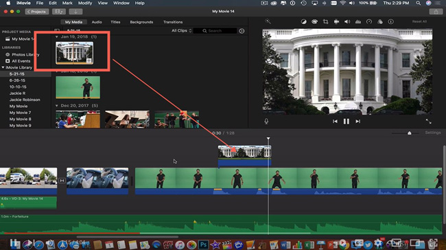 overlay video on a video with imovie