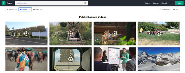 pexels to use public domain videos