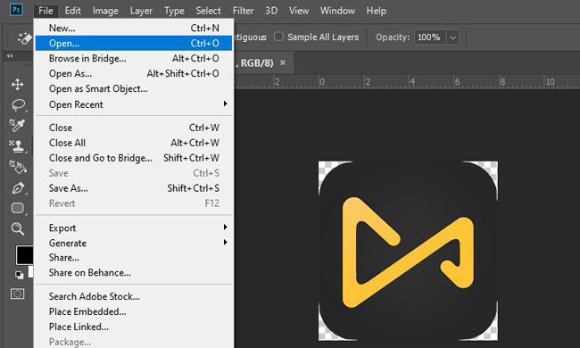 how to make a logo transparent in photoshop
