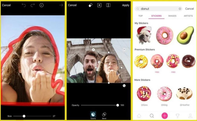 picsart video editor stickers