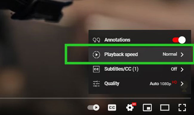 go to set video settings on youtube tv