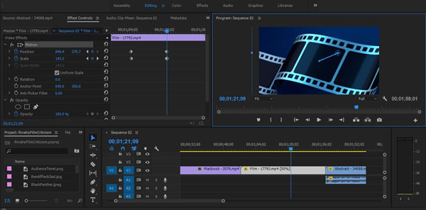 premiere pro features tools