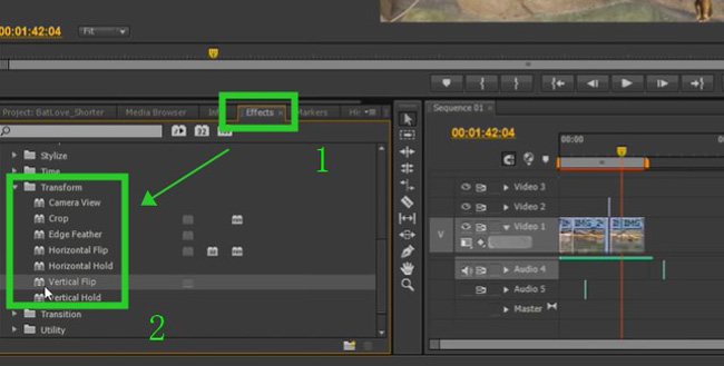 how to flip a video in adobe premiere pro