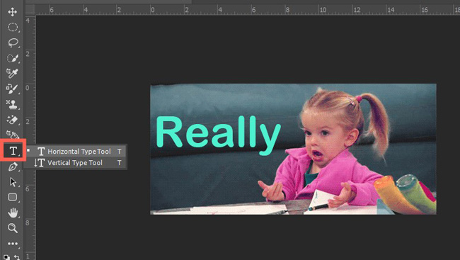 add text to a gif in photoshop