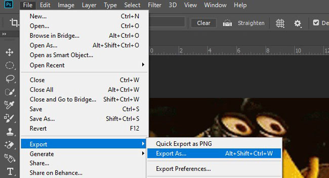 export file from photoshop