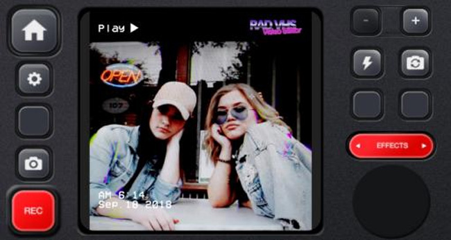 rad vhs camcorder app interface