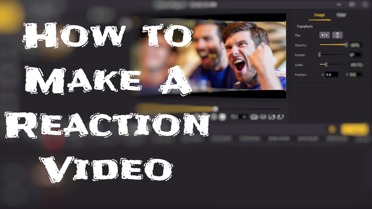 how to make a reaction video video