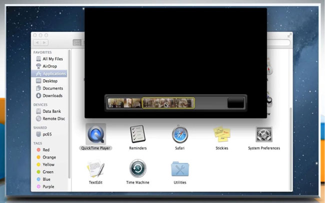 rearrange video clips in quicktime player