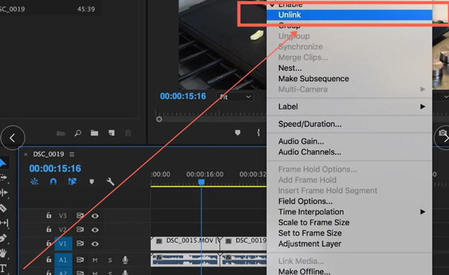 how to replace audio in a video premiere pro