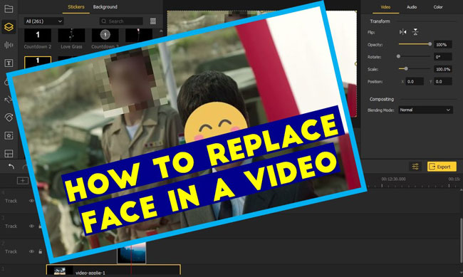 replace face in a video