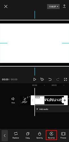 reverse video on capcut phone