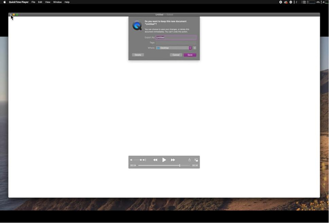 save and download quicktime player video