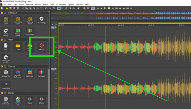 sound forge voice recording feature