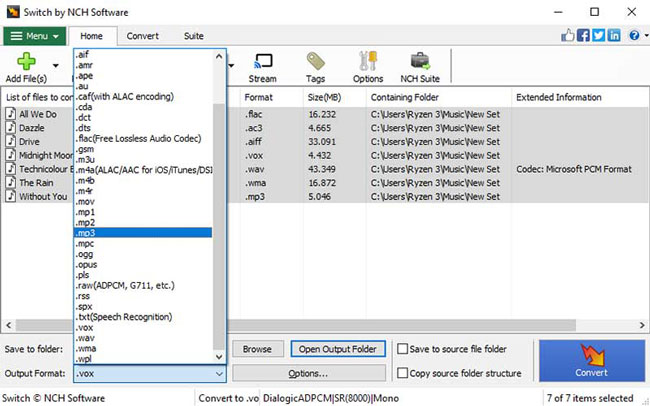 audio converter pro input level