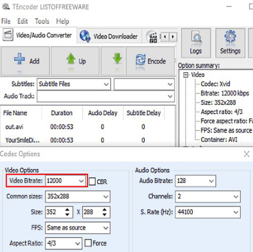 tencoder free video bitrate converter