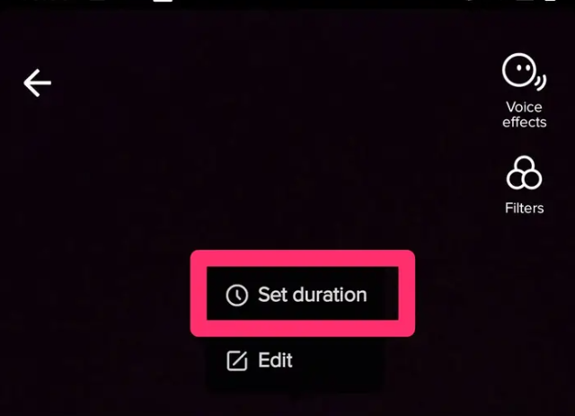 change text duration on tiktok