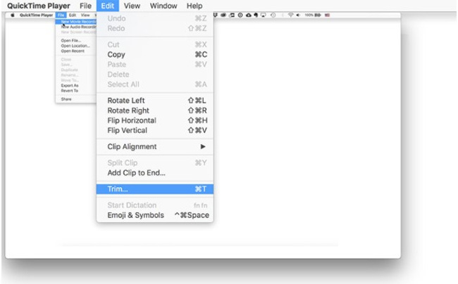how to trim quicktime video on mac