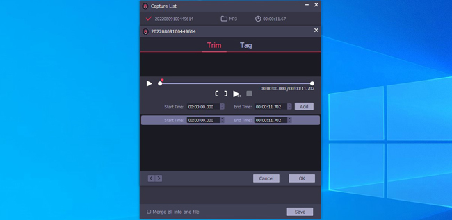 tuneskit audio capture to record voice and sound