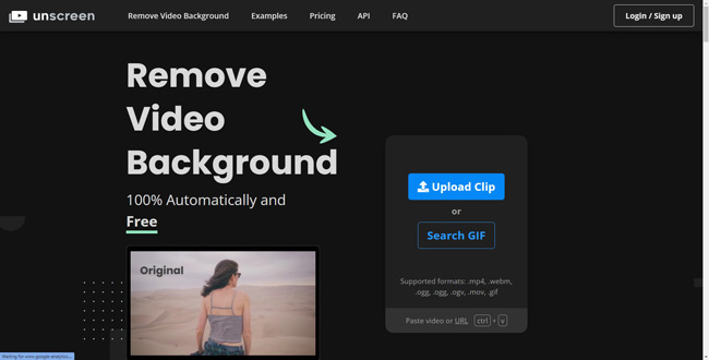 unscreen online green screen video remover
