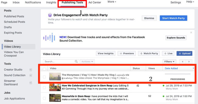 how to upload a video on facebook with music without copyright