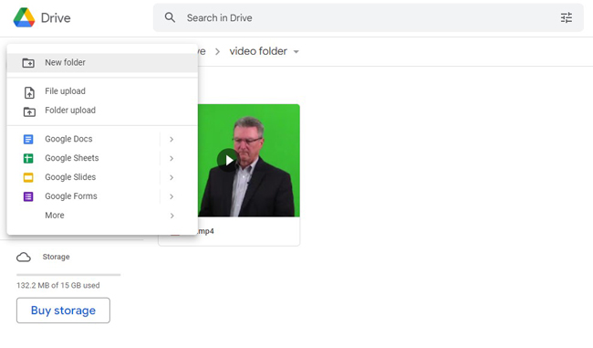 upload video to google drive
