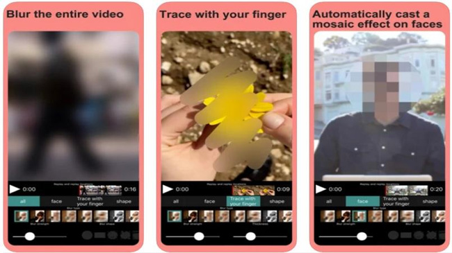 video mosaic app to blur faces in video