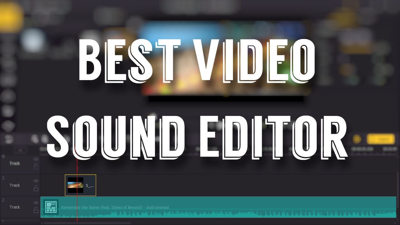 video sound editor to edit video audio