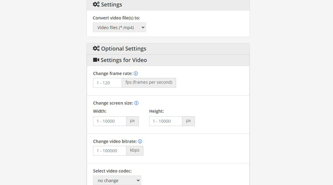 change video settings with video2edit
