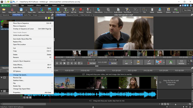 videopad video speed editor for pc