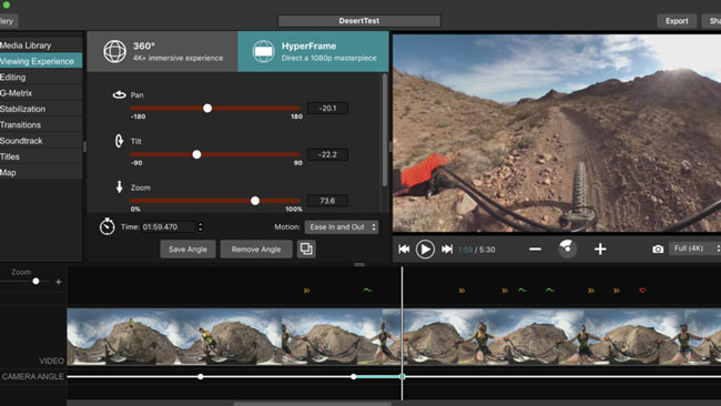 vrib edit 360-degree video editing software