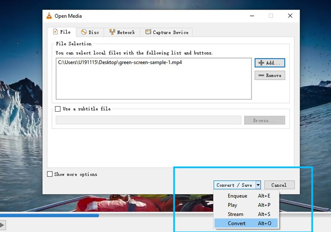 how to reduce video file size with vlc