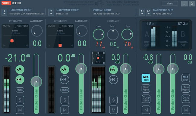 voicemeeter sound mixing software