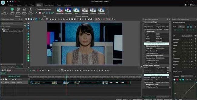 vsdc video editor interface