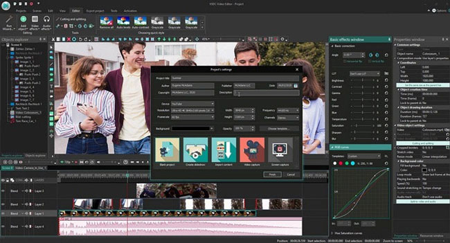 vsdc video editor interface