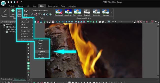 vsdc video effects software for professionals