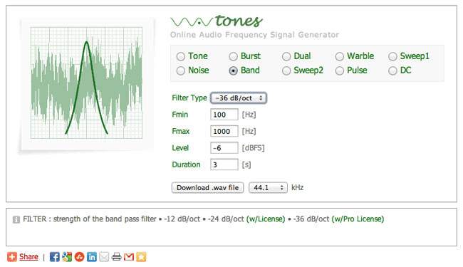 wavtones user interface