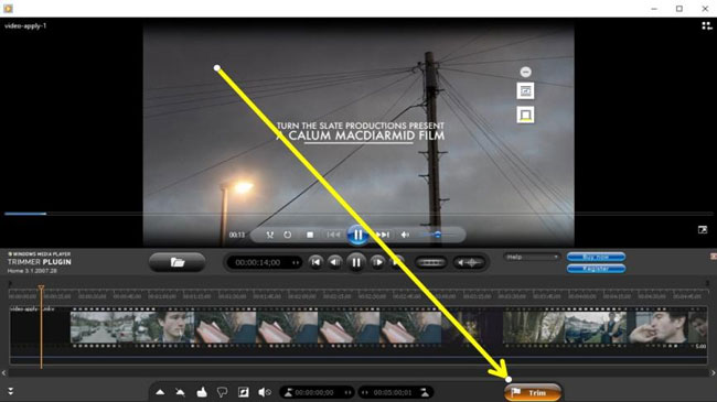 use window media player to trim videos