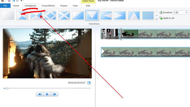 add animations to windows movie maker