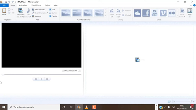 windows movie maker interface