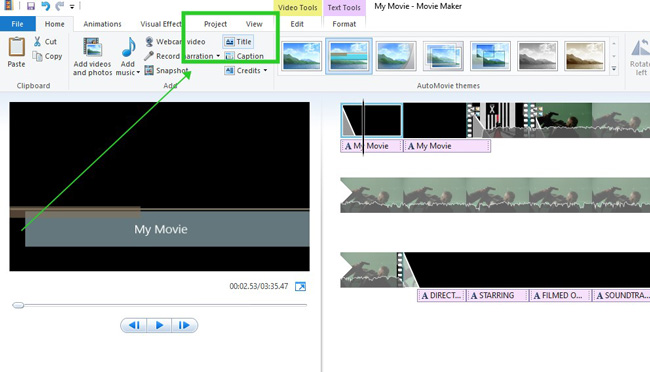 add subtitles to a video in windows movie maker