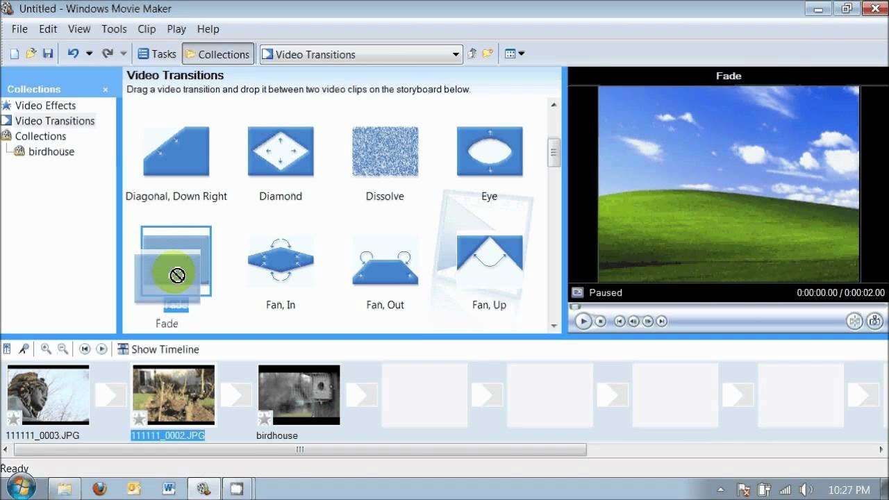 windows moviw maker interface