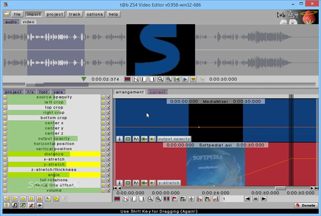 zs4 video editor for mac interface