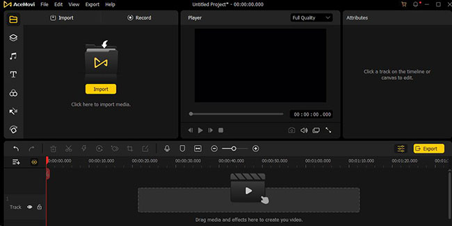 acemovi editing screen