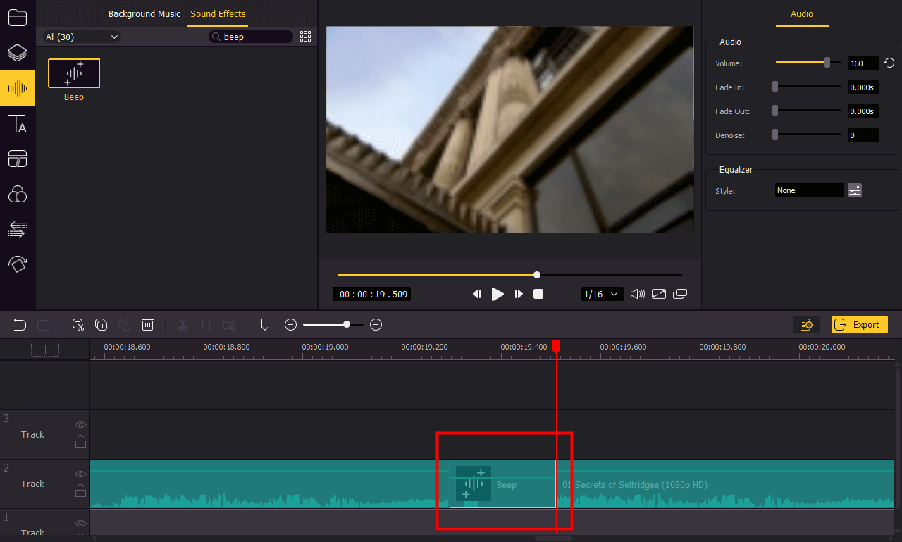 add sound effect to your video