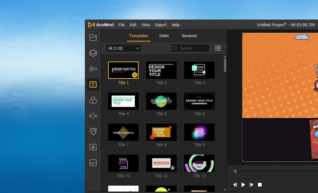 download the last version for windows AceMovi Video Editor