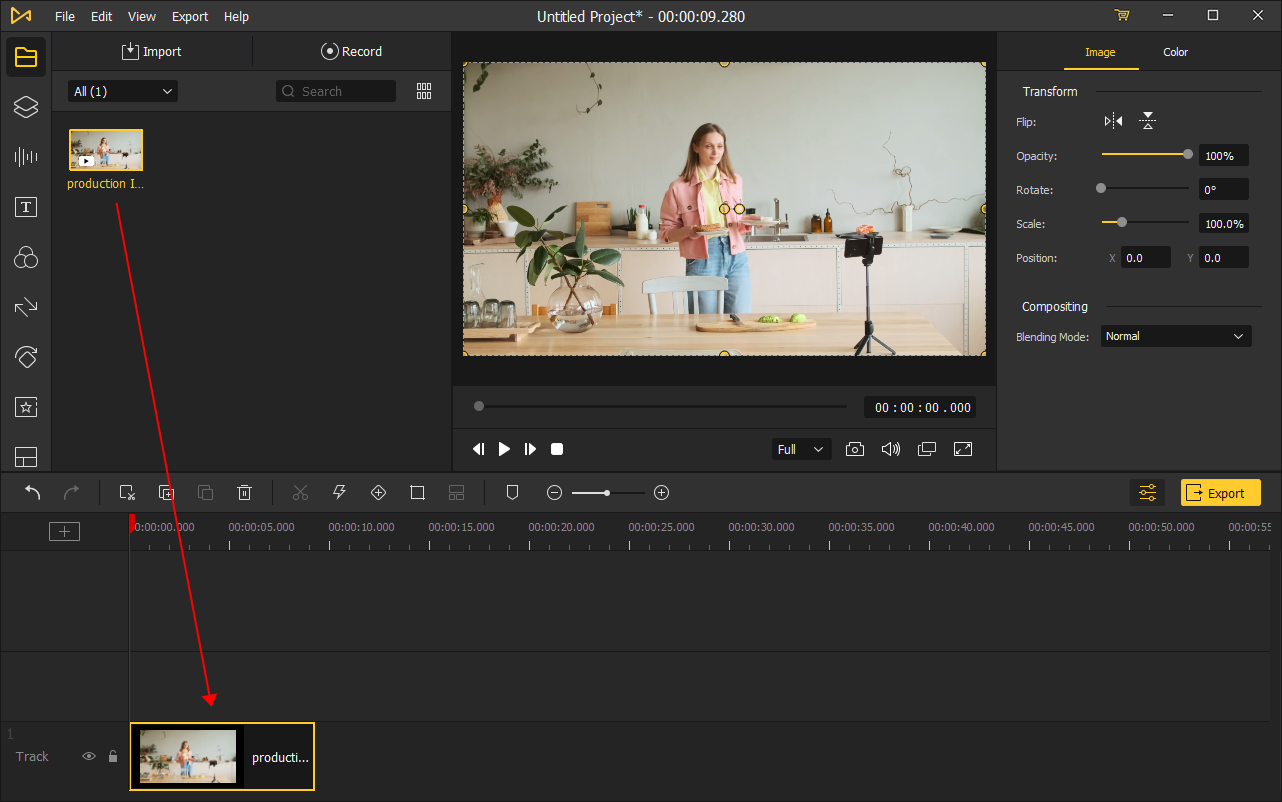 edit video in acemovi 60fps video editor