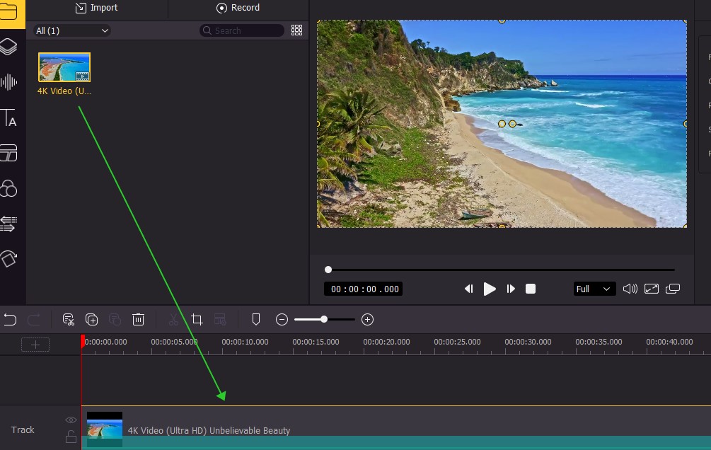 add transition to video