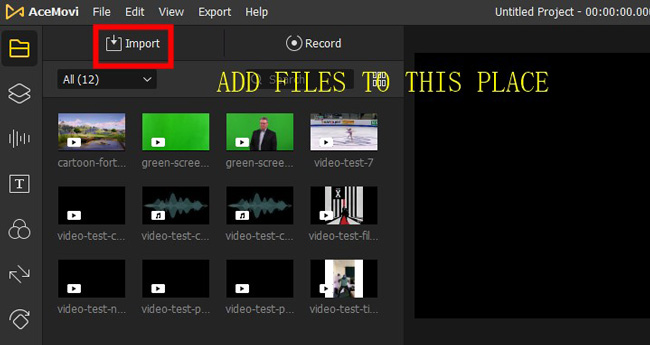 import videos to acemovi