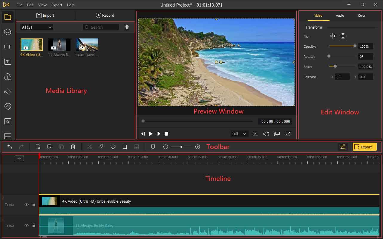 acemovi video editor advanced features