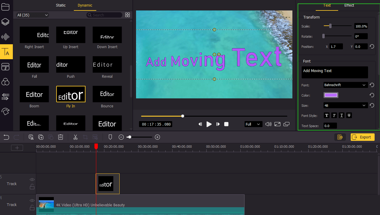 text in acemovi